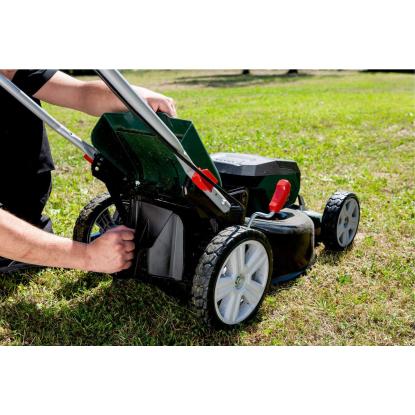 Metabo RM 36-18 LTX BL 46 plæneklipper, 36V, med 2 x 5,2 Ah batteri og lader