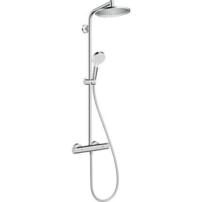 hansgrohe Crometta S240 brusesystem med termostat, håndbruser og 240 mm hovedbruser, krom
