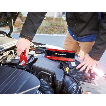 Einhell CE-JS 18/1 jumpstarter og powerbank med USB, LED og opbevaringstaske, 3 x 6000 mAh, 12 V/300 A