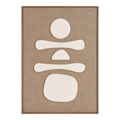 Diva relief vægdekoration No. 1, brun/beige, 50 x 70 cm