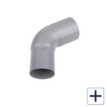Plastmo bøjning, PVC, grå, 60°