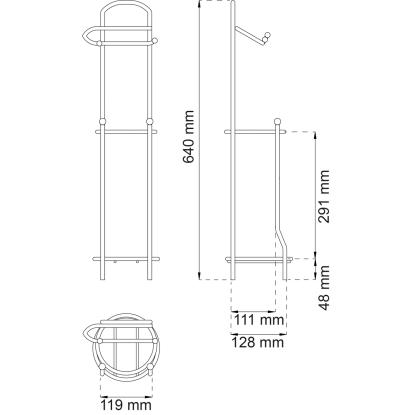 Habo Viola toiletpapirholder, gulvstand, sort
