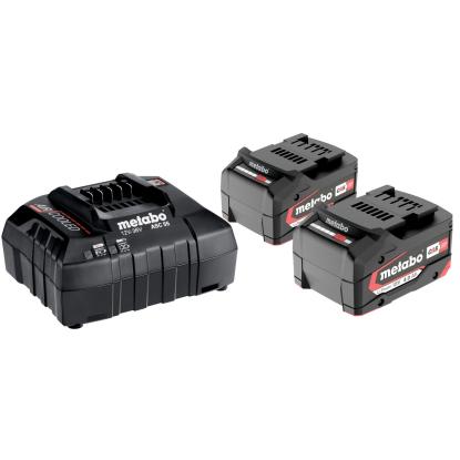Metabo basissæt 18V, 2 x 4,0 Ah batteri og ACS 55 lader
