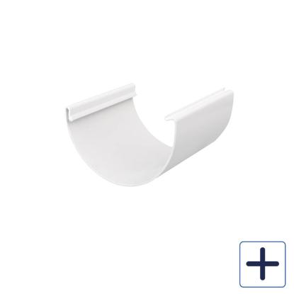 Plastmo samlestykke, PVC, hvid