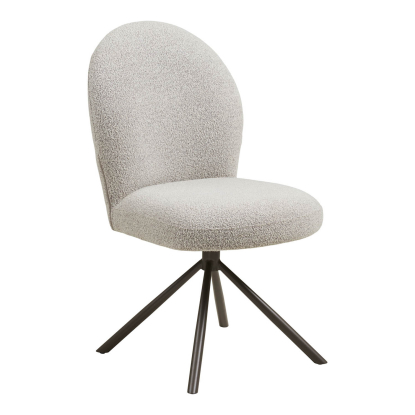 Lana spisebordsstol med drejefod, bouclé, sand