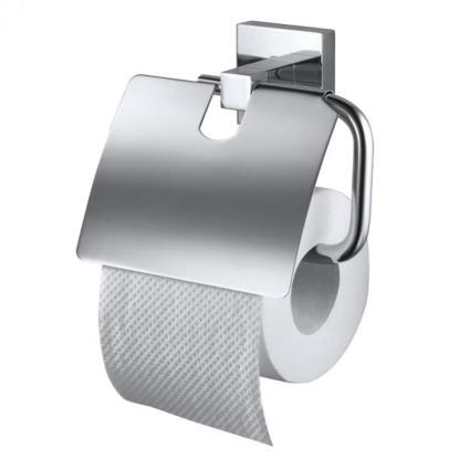 Haceka Mezzo toiletrulleholder med cover, krom