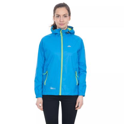Trespass QIKPAC packaway regnjakke med pose, unisex, blå