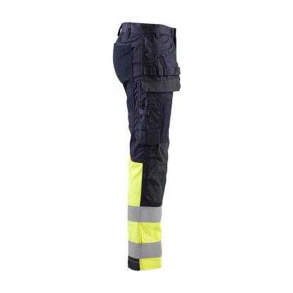 Blåkläder 1487 multinorm buks inherent med stretch, marineblå/hi-vis gul