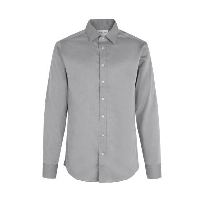 Seven Seas SS30 Fine Twill skjorte, slim, silver grey