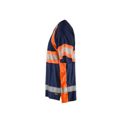 Blåkläder 3337 high vis UV t-shirt, marineblå/hi-vis orange