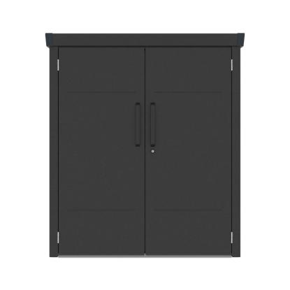 Westmann Velos 1 cykelskur med 3 skinner, stål, antracitgrå, 151 x 133 x 222 cm