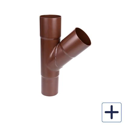 Plastmo grenrør, PVC, brun, 60°