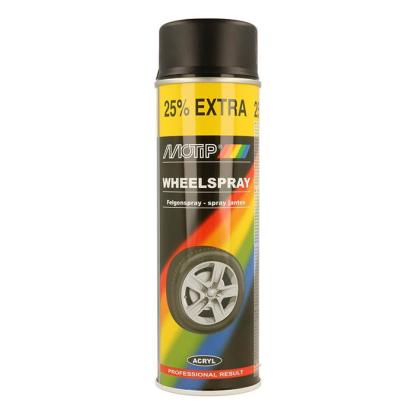 Motip universallak fælgspray, 500 ml - sort mat