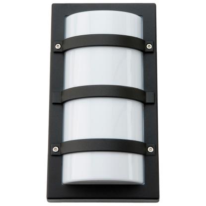SG Armaturen Trio LED væglampe, 10,2 x 18 cm, IP65, sort