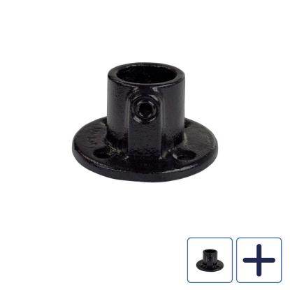Clarrods Clamps CL131 vægflange, sort