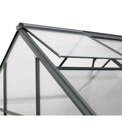 Westmann Flora 610 drivhus, aluminium/polycarbonat, antracitgrå - 5,99 m²