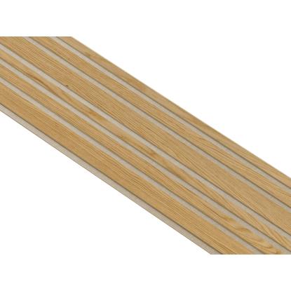 I-Wood Basic Mixed akustikpanel, klar olieret, beige filt og lys kerne, egefiner, 16 x 300 mm 