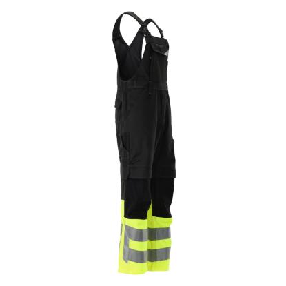 MASCOT SAFE SUPREME Sunderland overall med knælommer, sort/hi-vis gul