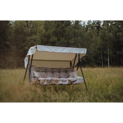 Varax Suvi 3 personers hængesofa, beige-blomstret