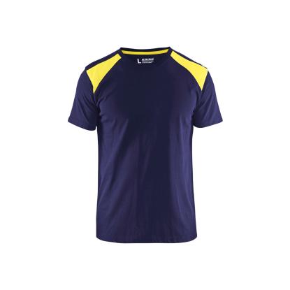 Blåkläder 3379 t-shirt, marineblå/hi-vis gul