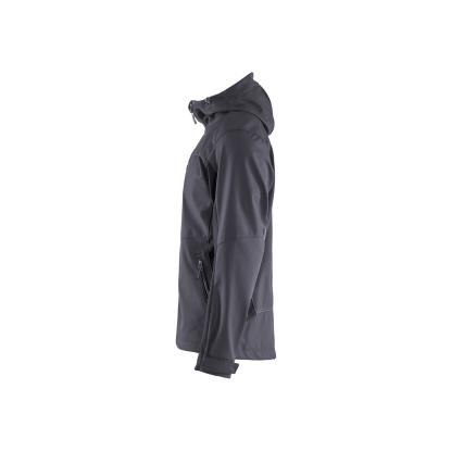 Blåkläder 4753 softshell jakke med hætte, mellemgrå/sort