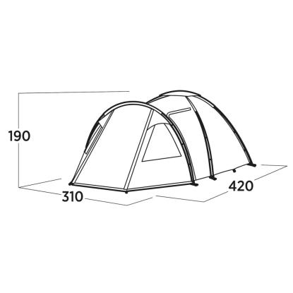 easy camp Kinn 5 kuppeltelt til 5 personer, grøn