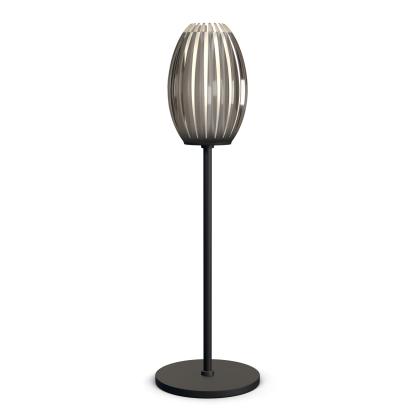 Herstal Tentacle 50 bordlampe, Ø10 cm, H50 cm, G9, sort/røgfarvet