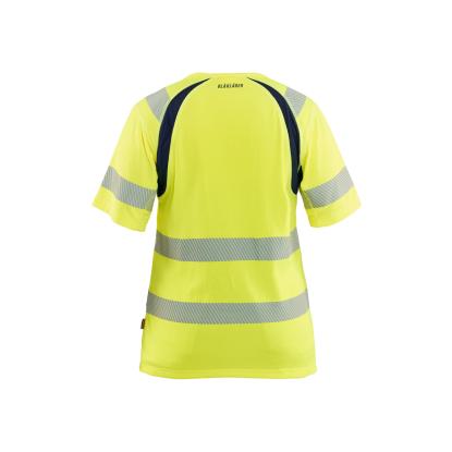Blåkläder 3503 dame high vis t-shirt, hi-vis gul/marineblå