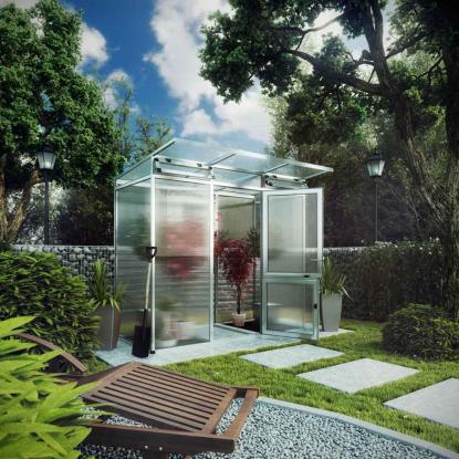 KGT Linea I drivhus, aluminium, 2,56 m²