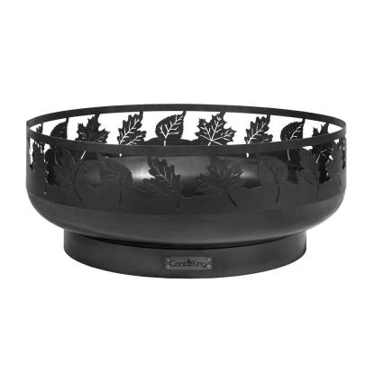 Cook King Toronto bålsted med bladmønster, stål, sort, Ø80 cm