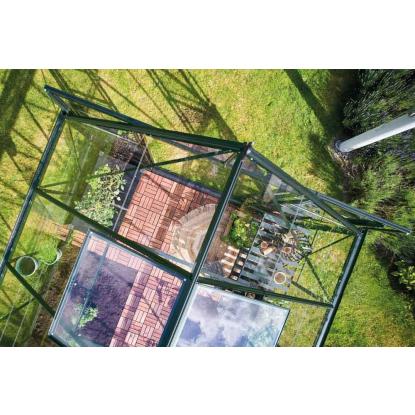 Halls Icon 8 drivhus 8,1 m², grøn, 3 mm glas