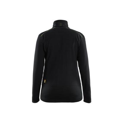 Blåkläder 4766 dame microfleece jakke, sort/hi-vis gul