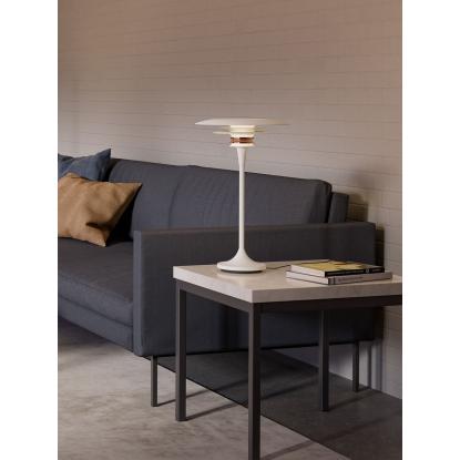 Belid Diablo bordlampe Ø30 cm, H48,4 cm, G9, mat hvid/rosé