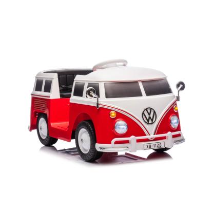 VW T1 folkevognsrugbrød elbil til børn, 12V, rød