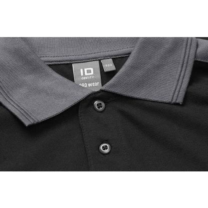 ID PRO Wear 0322 poloshirt med kontrast, sort