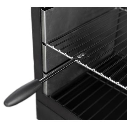 Westmann havepejs med grillrist, sort, 160 x 90 x 41 cm