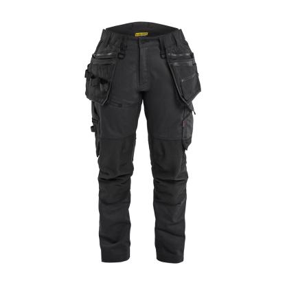 Blåkläder 7170 striker dame håndværkerbuks med stretch, sort/sort