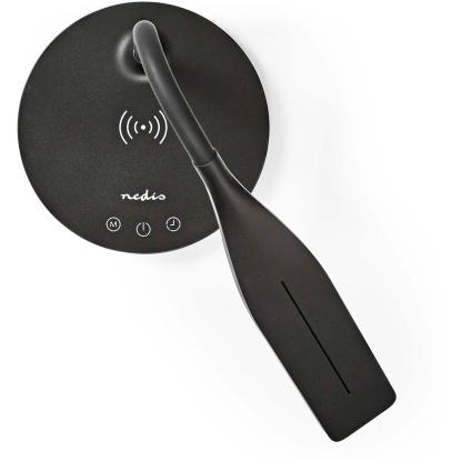 Nedis LED skrivebordslampe, Ø17 x 59 cm, sort