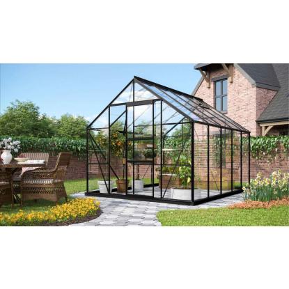 Vitavia Merkur 8300 drivhus, sort, 8,3 m², 3 mm hærdet glas