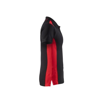 Blåkläder 3390 dame poloshirt, sort/rød