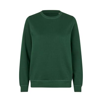 ID 0683 sweatshirt, økologisk, dame, flaskegrøn