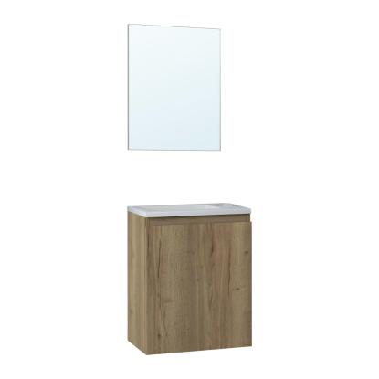 Nortiq Pisa One-Box badmøbel med vask og spejl, halifax eg, 40,2 cm