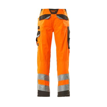 MASCOT SAFE SUPREME arbejdsbukser med knælommer, hi-vis orange/mørk antracit