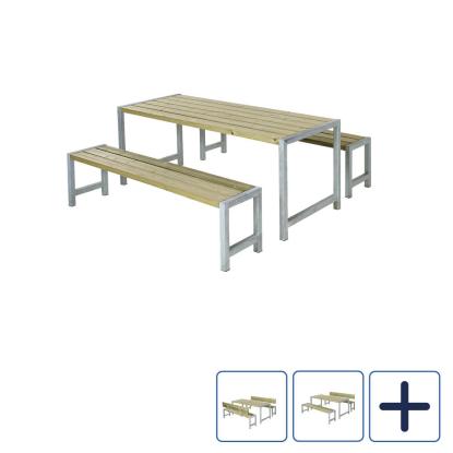 PLUS plankesæt, trykimprægneret/nåletræ, 186 cm