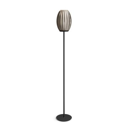 Herstal Tentacle gulvlampe, Ø25 cm, 165 cm, E27, sort/røgfarvet