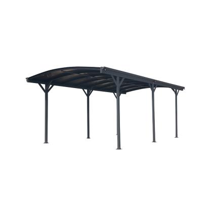 Westmann Stockholm carport, buet tag, antracitgrå, 220 x 300 x 576 cm - 17 m²