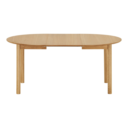 Bundaberg spisebord med to tillægsplader, eg, Ø120/120-220 cm