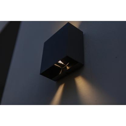 LUTEC GEMINI BEAMS udendørs LED væglampe, up/down, 2 lyskilder, H11 cm, IP54, sort