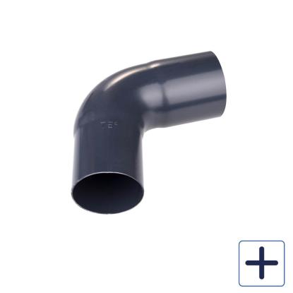 Plastmo bøjning, PVC, grafit, 75°