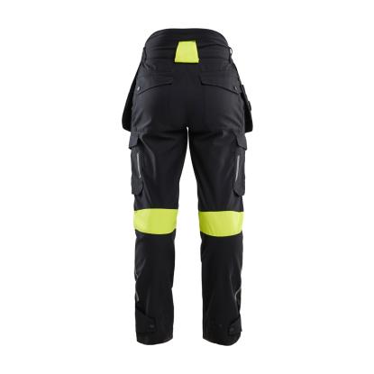 Blåkläder 7108 dame håndværker buks inherent, sort/hi-vis gul